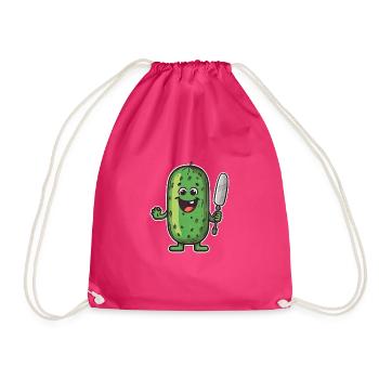 Pickleball Picklepaddle Pickle Sport - Drawstring Bag - fuchsia - Front