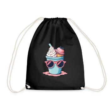 Kaffeebecher Sonnenbrille Topping - Turnbeutel - Schwarz - Vorne