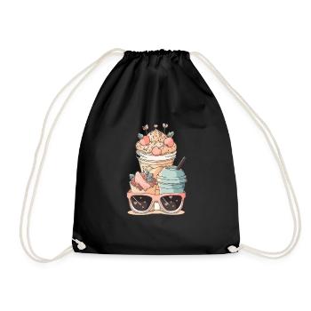 Kaffeebecher Sonnenbrille Topping - Turnbeutel - Schwarz - Vorne