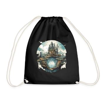 Vie futuriste sur les planètes - Sac de sport léger - noir - Devant