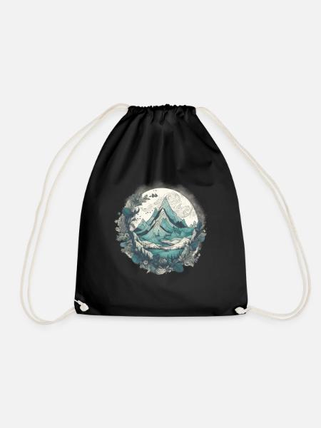 Nature Aventure Randonnée Camping Design - Sac de sport léger - noir