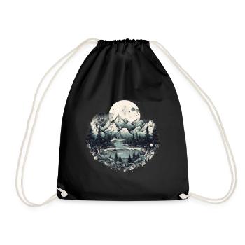 Nature Aventure Randonnée Camping Design - Sac de sport léger - noir - Devant