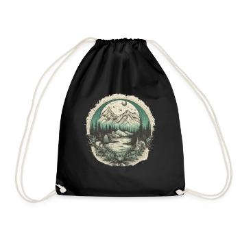 Nature Aventure Randonnée Camping Design - Sac de sport léger - noir - Devant