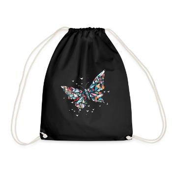 Origami Butterfly Japanese Art - Drawstring Bag - black - Front