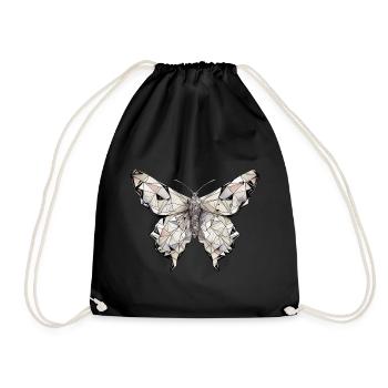 Origami Butterfly Japanese Art - Drawstring Bag - black - Front