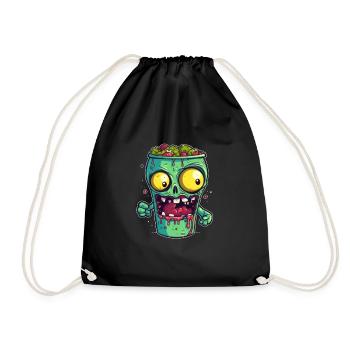 Halloween coffee mug - creepy coffee mug - Drawstring Bag - black - Front