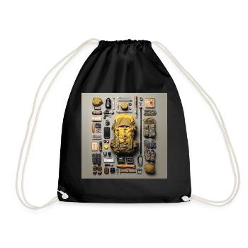 Everything I need for hiking - Drawstring Bag - black - Front