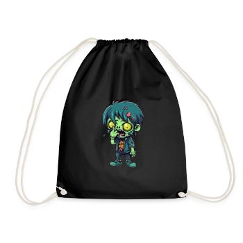 Halloween Zombie Junge - Kawaii süß Monster Horror - Turnbeutel - Schwarz - Vorne