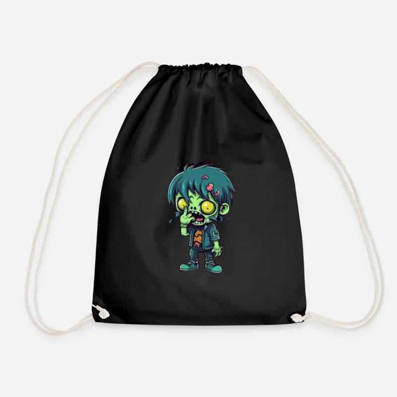 Halloween Zombie Junge - Kawaii süß Monster Horror - Turnbeutel - Schwarz