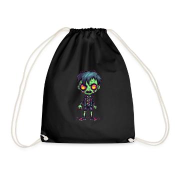 Halloween Zombie Junge - Kawaii süß Monster Horror - Turnbeutel - Schwarz - Vorne