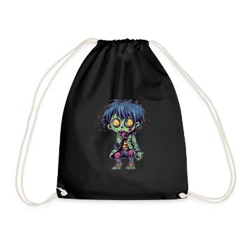 Halloween Zombie Junge - Kawaii süß Monster Horror - Turnbeutel - Schwarz - Vorne