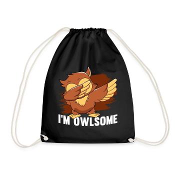 I'm Owlsome Ornithologist Nocturnal Bird Cool Dabb - Turnbeutel - Schwarz - Vorne