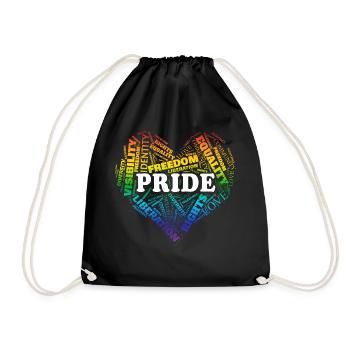 Mots d’amour de fierté - Sac de sport léger - noir - Devant