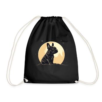 Bouledogue français - Sac de sport léger - noir - Devant