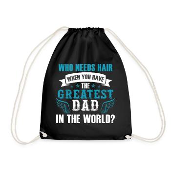 Greatest Dad In The World - Drawstring Bag - black - Front