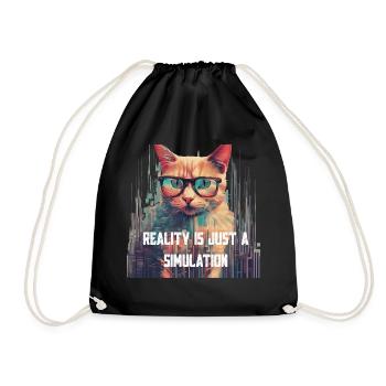 Reality Is Just a Simulation - Turnbeutel - Schwarz - Vorne