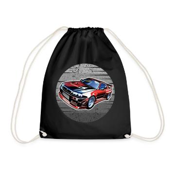 Jdm / Tuning / Turbocharger / Rims / Chiptuning - Drawstring Bag - black - Front