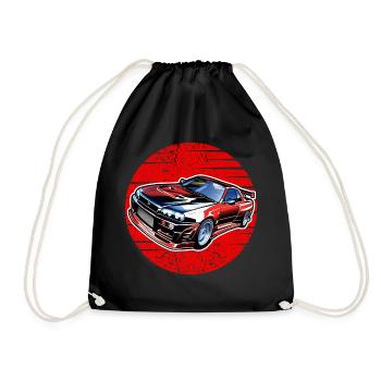 Jdm / Tuning / Turbocharger / Rims / Chiptuning - Drawstring Bag - black - Front