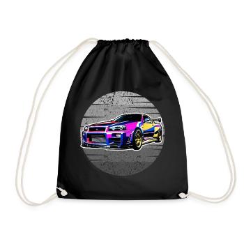 Jdm / Tuning / Turbocharger / Rims / Chiptuning - Drawstring Bag - black - Front