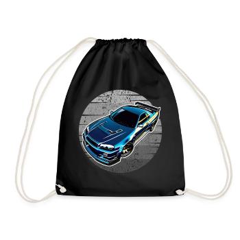 Jdm / Tuning / Turbocharger / Rims / Chiptuning - Drawstring Bag - black - Front