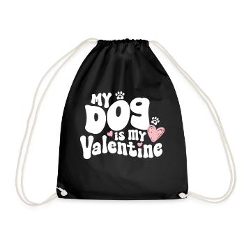 « Mon chien est mon Valentin » / V-Day - Sac de sport léger - noir - Devant