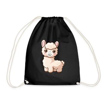 Joli motif d’alpaga pour les amoureux des animaux - Sac de sport léger - noir - Devant