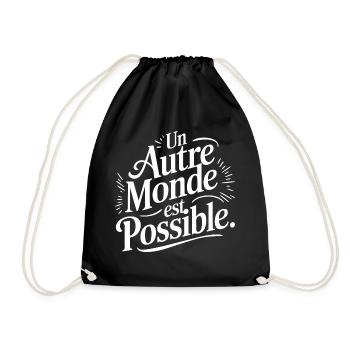 Un autre monde est possible - Sac de sport léger - noir - Devant