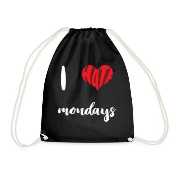 Hate Mondays Stoppt Hass Anti Hass - Turnbeutel - Schwarz - Vorne