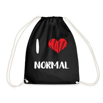 Hass Normal Stopp Hass Anti Hass - Turnbeutel - Schwarz - Vorne