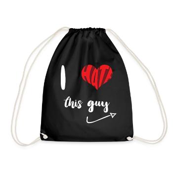 Hate This Guy Stop Hate Anti Hate - Drawstring Bag - black - Front