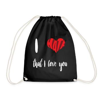 Hate That Love You Stop Hate Anti Hate - Drawstring Bag - black - Front