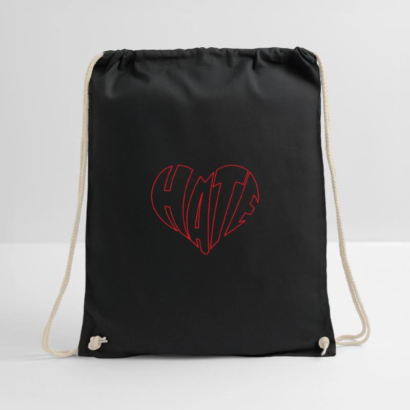 No Hate Dislike Stop Hate Anti Hate Drawstring Bag