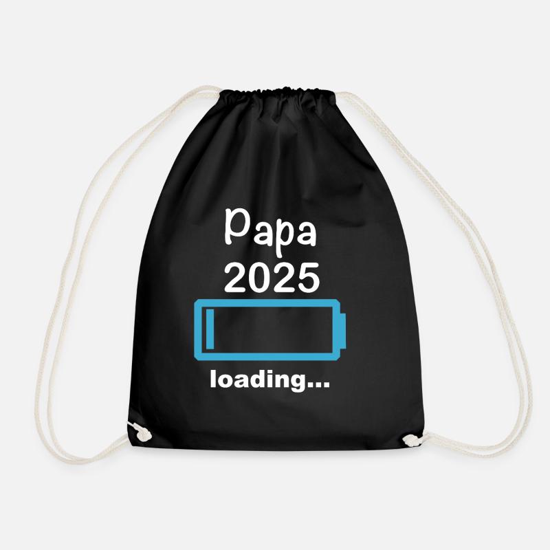 Papa 2025 loading - Turnbeutel - Schwarz