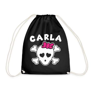 Pirate Carla Design for Girls and Women - Drawstring Bag - black - Front