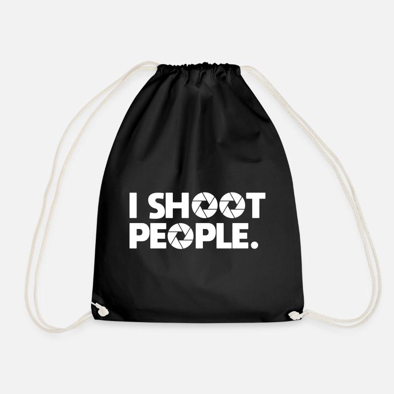 i shoot people - Turnbeutel - Schwarz