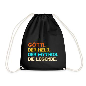 Götti - Turnbeutel - Schwarz - Vorne