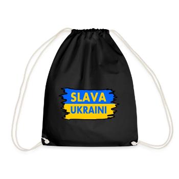 Slava ukraini - Turnbeutel - Schwarz - Vorne