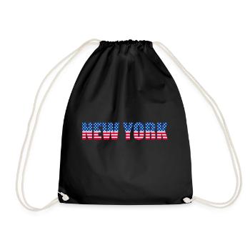 NEW YORK Flag - Drawstring Bag - black - Front