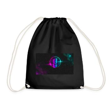 spaced out - Drawstring Bag - black - Front