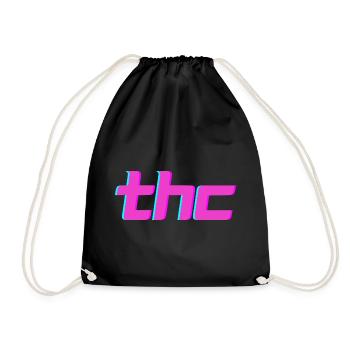 THC 420 Cannabis Weed Gift Idea Stoner Stoner - Drawstring Bag - black - Front