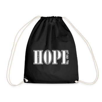 Hope - Drawstring Bag - black - Front