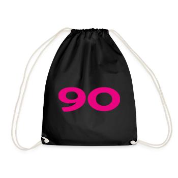 90. 90 ANS. 90e ANNIVERSAIRE. ANNIVERSAIRE 90 ANS. - Sac de sport léger - noir - Devant