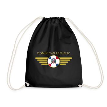 J’aime la République dominicaine Design T-Shirt - Sac de sport léger - noir - Devant