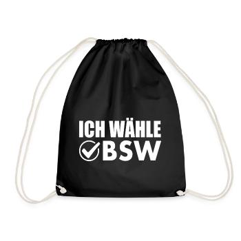 ich wähle bsw - Turnbeutel - Schwarz - Vorne