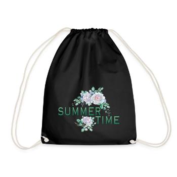 Roses - Drawstring Bag - black - Front