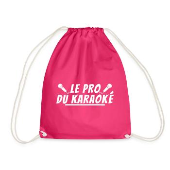 le pro du karaoke. cadeau karaoké - Sac de sport léger - fuchsia - Devant
