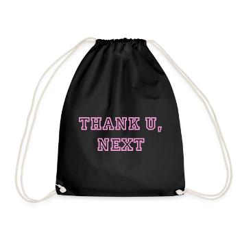Satz Danke, nächste Rosa-Vintage Ariana - Turnbeutel - Schwarz - Vorne
