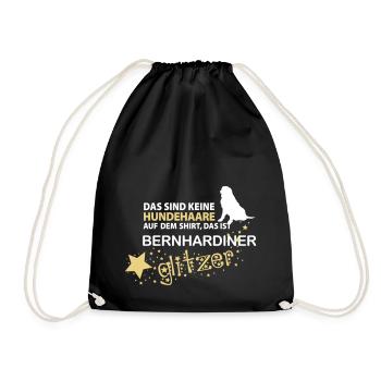 Bernhardiner Glitzer - Turnbeutel - Schwarz - Vorne