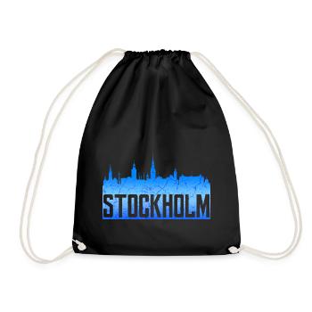 Stockholm - Drawstring Bag - black - Front