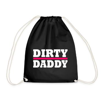 Dirty daddy - Drawstring Bag - black - Front